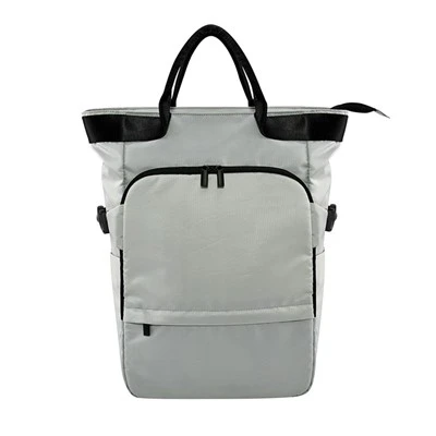 กระเป๋าเป้สะพายหลังโพลีเอสเตอร์ Ripstop สีเทา พร้อมหูหิ้วยาว